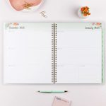 Blue Sky 2022 Weekly & Monthly Planner, 8.5" x 11", Frosted Flexible Cover, Wirebound, Laurel (135842) - Image 2